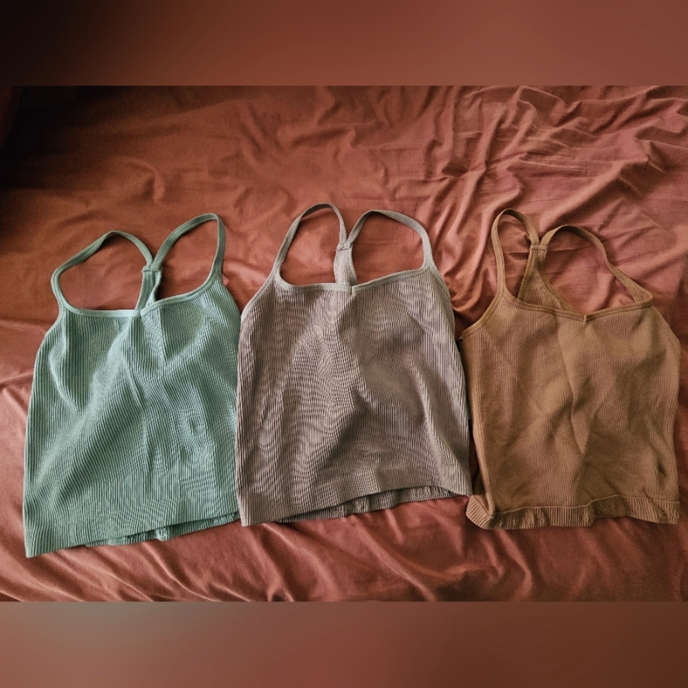 BRAND NEW WITH TAGS STRETCH CROP TANKS